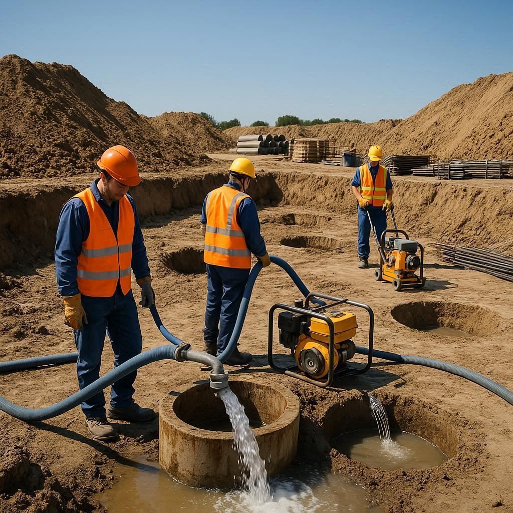 Глубинное водопонижение скважинами в Электростали