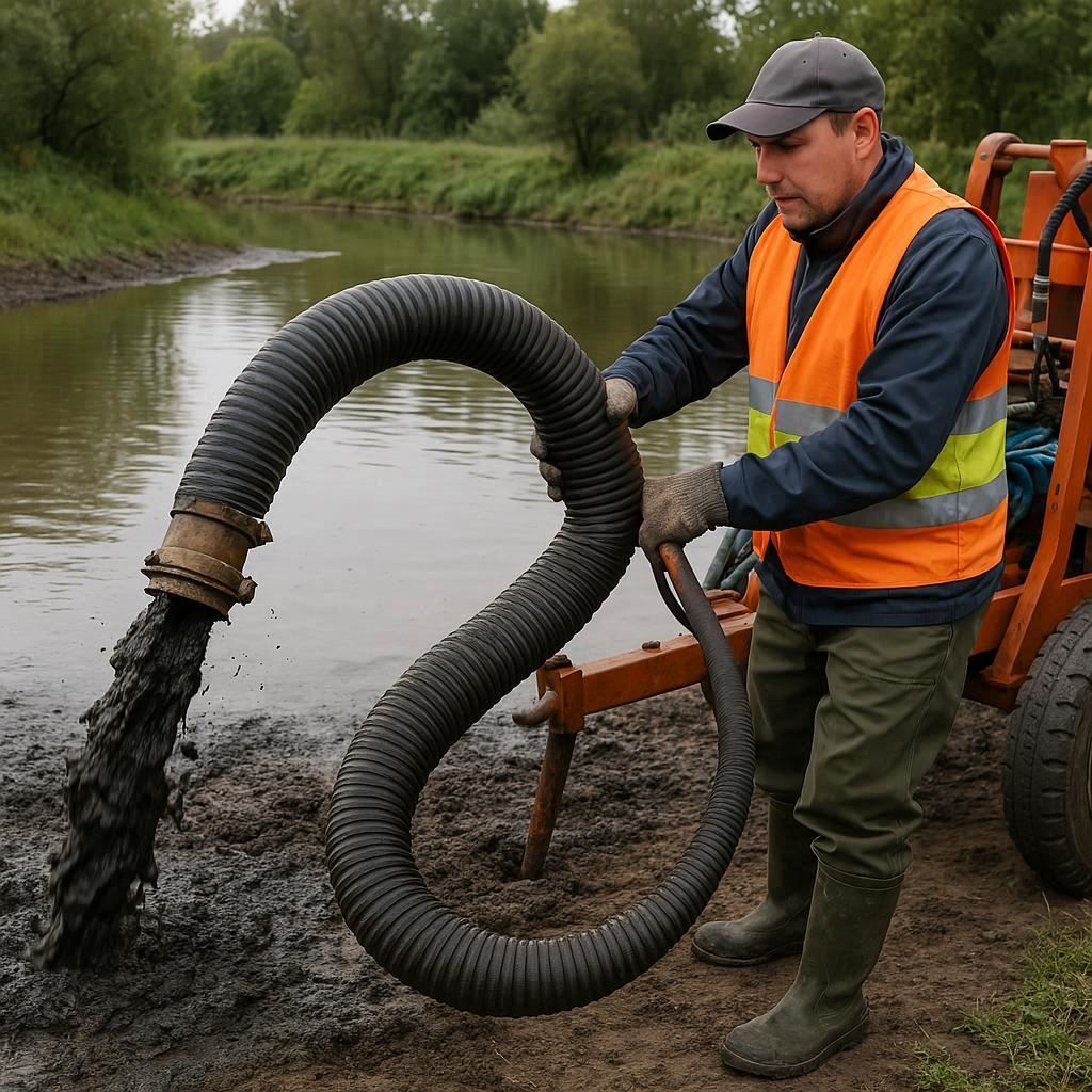 Очистка прудов и водоемов от ила в Электростали