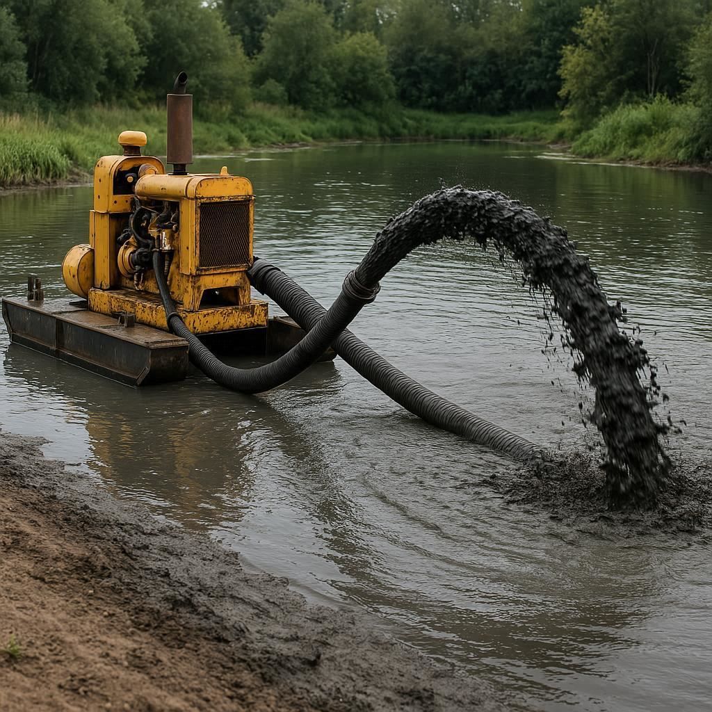 Очистка прудов и водоемов от ила в Электростали